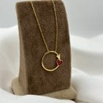 گردنی متصل قلب قرمز و دایره