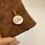 پلاک عشق سفید میناکاری