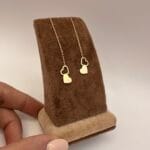 گوشواره بخیه ای طرح دو قلب