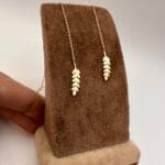 گوشواره بخیه ای طرح خوشه گندم