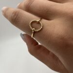 انگشتر بیضی تراشدار