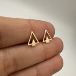 گوشواره میخی دو مثلث