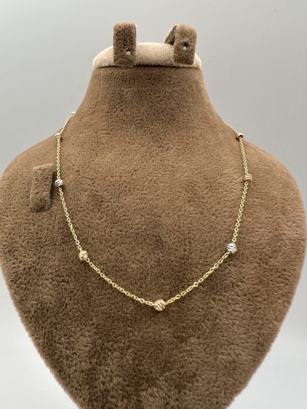گردنبند گوی سه رنگ البرنادو (طلا)