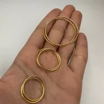 گوشواره حلقه ای آینه ای