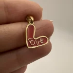 پلاک قلب و لاو میناکاری