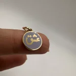 پلاک عشق بنفش میناکاری