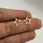 گوشواره میخی ستاره تو خالی