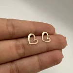 گوشواره میخی قلب کیوت