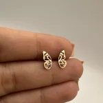 گوشواره میخی بال پروانه کشیده