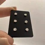 گوشواره میخی تک نگین ریز