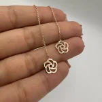 گوشواره بخیه ای طرح گل