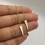 گوشواره بخیه ای طرح مثلث