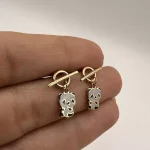 گوشواره میخی آویز پاندا