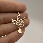 پلاک فرشته مادر و آویز قلب