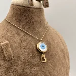گردنبند چشم نظر گرد آویز قلب