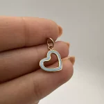 پلاک قلب آبی تو خالی