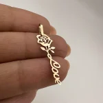 پلاک لاو و گل  رز