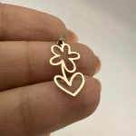 پلاک گل و قلب