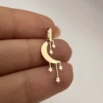 پلاک ماه آویز ستاره