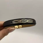 دستبند چرم طرح موج