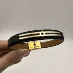 دستبند چرم طرح دو خط و دایره