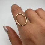 انگشتر مفتولی بیضی