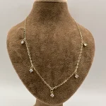 گردنبند آویز نگین سفید