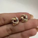 گوشواره میخی کلمی سایز 2 سه رنگ