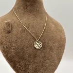 گردنبند میرو و گل پولکی