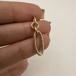 پلاک تراشدار بیضی کشیده طرح 1