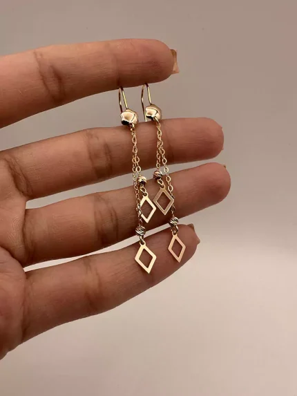 گوشواره آویز لوزی