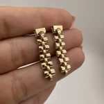 گوشواره میخی رولکس مات و براق