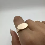 انگشتر بیضی مات