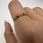 انگشتر مینیمال نگین رنگی