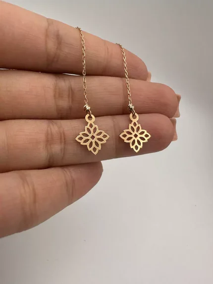 گوشواره بخیه ای طرح اسلیمی