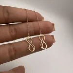 گوشواره بخیه ای طرح بی نهایت