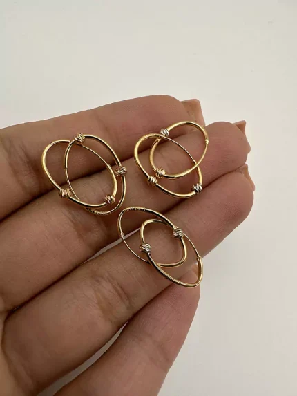 گوشواره پروفیلی بیضی و گوی