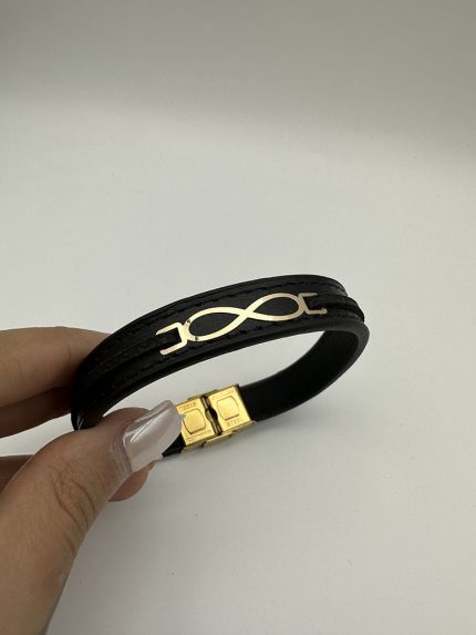 دستبند چرم طرح 35