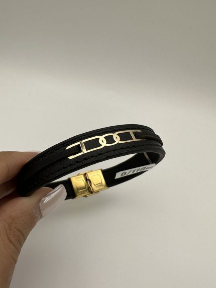 دستبند چرم طرح 39