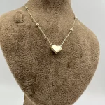 گردنبند گوی و قلب سه بعدی