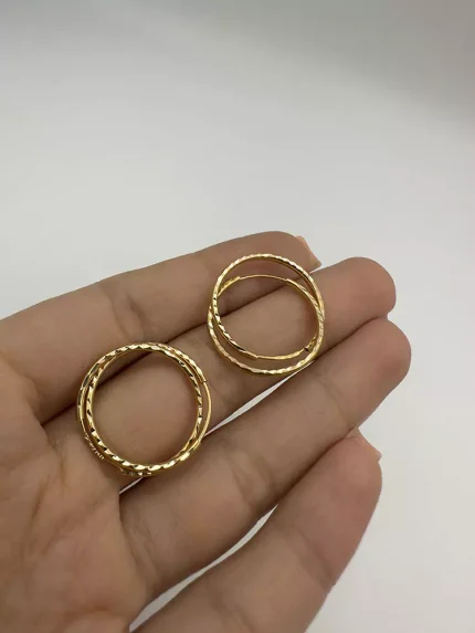 گوشواره حلقه ای تراشدار