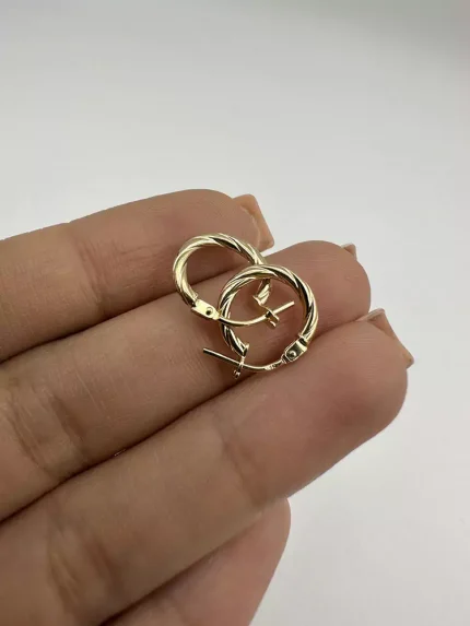 گوشواره حلقه ای طنابی