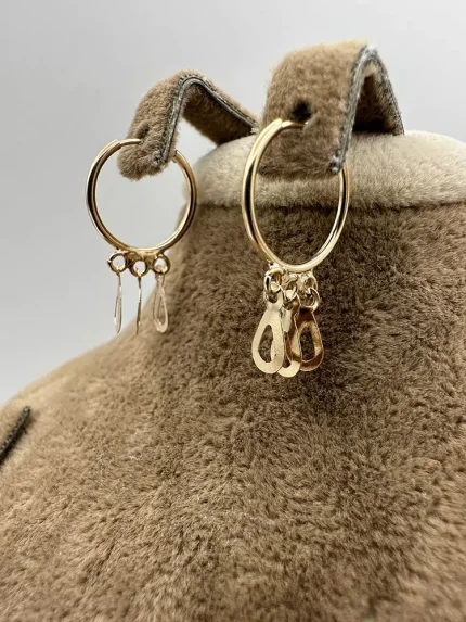 گوشواره حلقه ای آویز اشکی