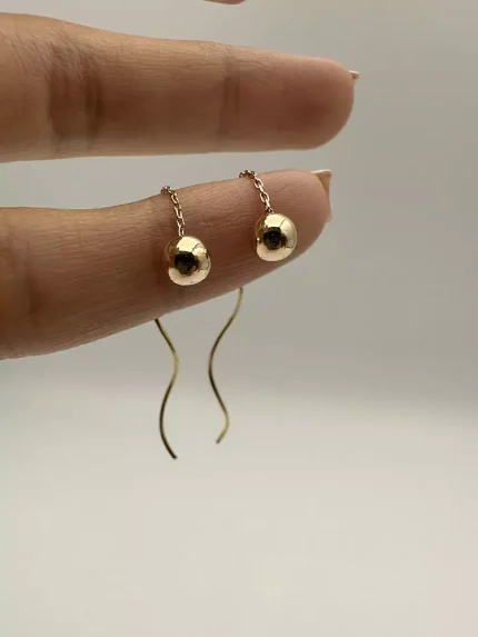 گوشواره کرلی گوی متوسط
