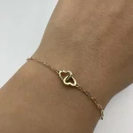 دستبند هرمس کلاسیک و قلب