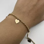 دستبند تیفانی آویز پنج قلب