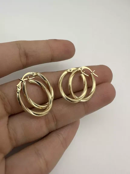 گوشواره بیضی مات و براق