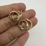 گوشواره حلقه ای حک لوکس