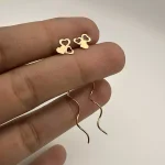 گوشواره کرلی طرح سه قلب