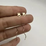 گوشواره کرلی طرح سه قلب